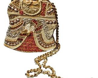 Rare Mary Frances Wood Handbag