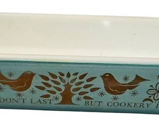Sears Turquoise Blue Bird 2 12 Qt Dish