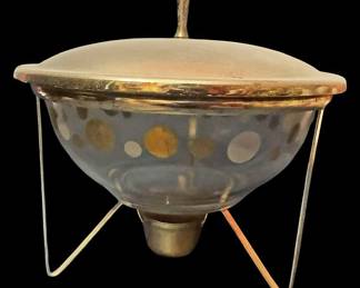 Pyrex Clear Gold Spot Casserole Bowl