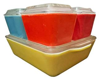 Pyrex Primary Colors Refrigerator Dishes