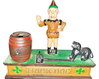 Cast Iron Trick Dog Mechanical Bank