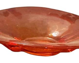 Vintage Amberina Orange Console Bowl
