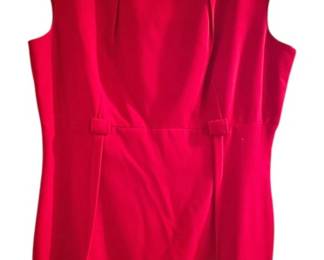 Calvin Klein Red Princess Seam Sheath Dress