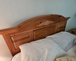 Queen size bed set . New mattress set , extremely comfortable , comes with 2 and tables $400