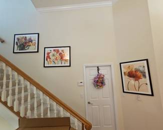 We have a set of three floral pictures all three for $90
