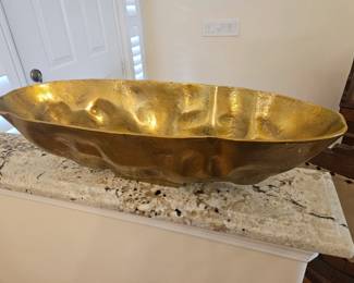 Large gold toned center piece bowl $30