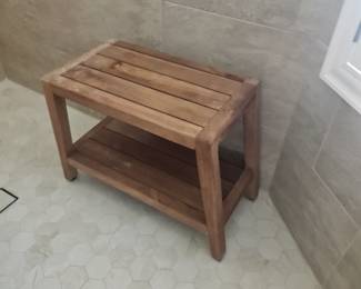 Teak shower bench $45