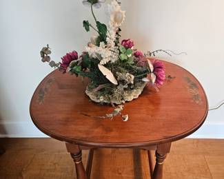 Coral and faux flower centerpiece $25