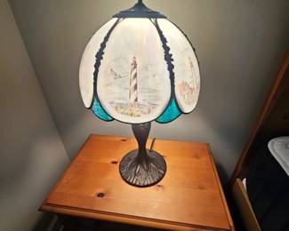 Lighthouse lamp on 