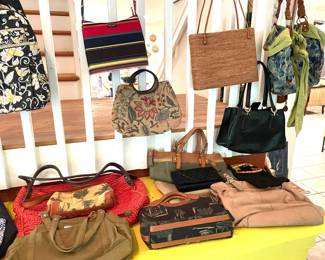 more purses -- Coach, Kate Spade, Nantuket, Frye, etc.