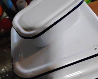 Enamel Ware Bins