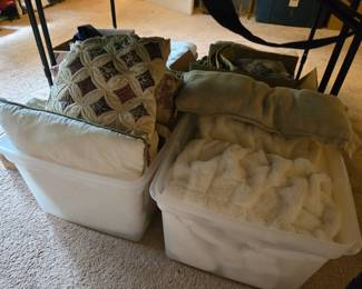 Pillows and blankets