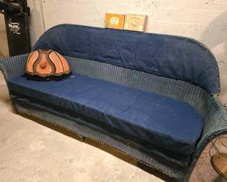 Vintage wicker settee