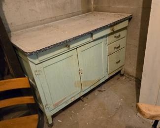 Enamel top cabinet (think island)