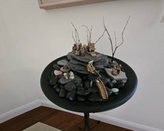 Custom fountain with oriental figures