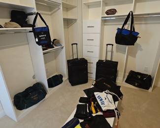 Large collection of luggage and bags
