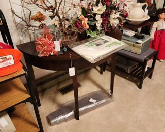Mahogany Half Round Table, maybe Craftique