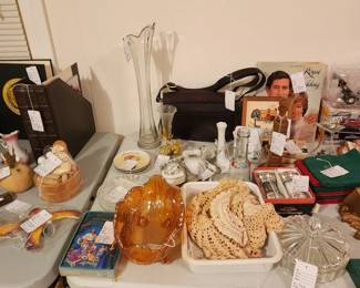 Swung Vase, Carnival Glass, Key Safe, 25th Anniversary wares,