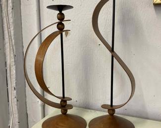 MID CENTURY CANDLE STANDS