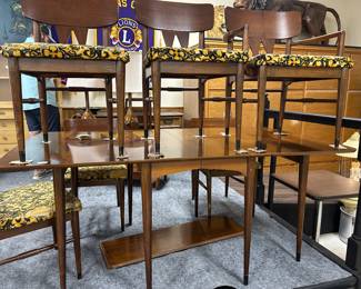 Mid century dining table &6 chairs 
