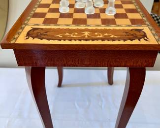 INLAID CHEST CHECKER TABLE