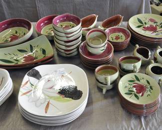 Magnolia pattern dinnerware from Red Wing and Stangl
