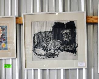 Jean Laurent (l), John Hannah TTU (c) and Millard Sheets 'Peacock Vendor' (r) Quite Collectible!