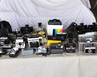 Large vintage and antique camera collection