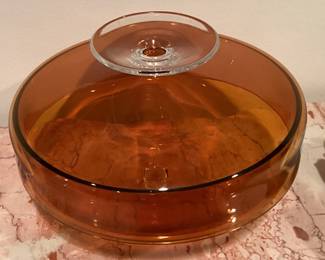 German Crystal Glass Lidded Box
