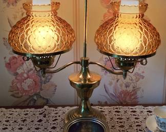 Vintage double Arm Studen Brass Lamp