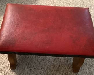 Red footstool