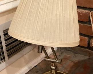 Lamp Brass base with ivory shade