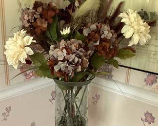 Glass and brass Flouwr Vase