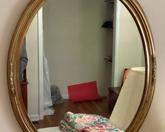 Oval Mirror Gold framed