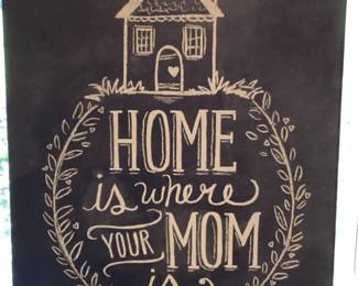Home is where your mom is canvas