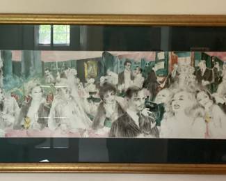 Wall Art Polo Lounge Lithograph by Leroy Neiman