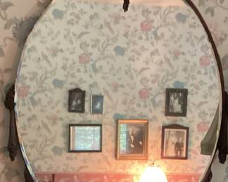 Oval Mirror gold frame