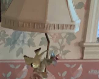 Birds Lamp with Ivory Shade