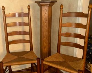 2 of 6 Ladder Back chairs