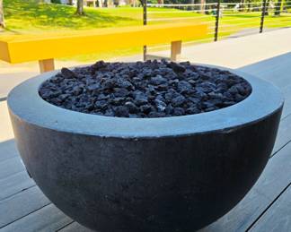Propane Lava Rock Fire Table bid #35