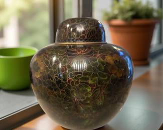 Chinese Cloissonne' Lidded Jar