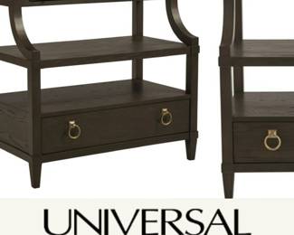 Pair Modern Bedside Tables by UNIVERSAL FURNITURE bid #29
