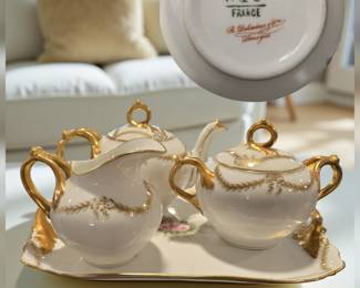 Antique French Porcelain Tea Set