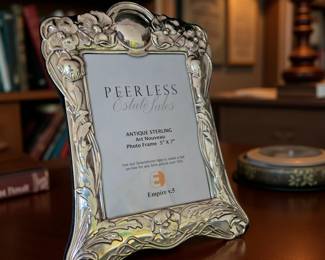 Antique English Art Nouveau period STERLING Photo Frame bid #9