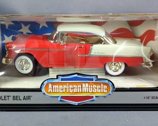 American Muscle 1955 Chevrolet Bel Air & 1957 Corvette Diecast Model Cars