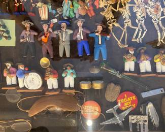 Large Assortment of miniature musical bands from wood to ceramics