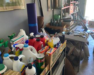 Chemicals and garage items, it’s packed