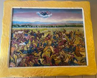 More original Art, Custer Last Stand by Ed Larson, Santa Fe