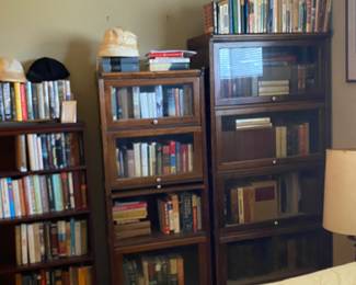More Book Cases loaded with books, Banister bookcases