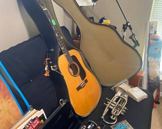 Goya Guitar, Clarinet, Coronet, Mic